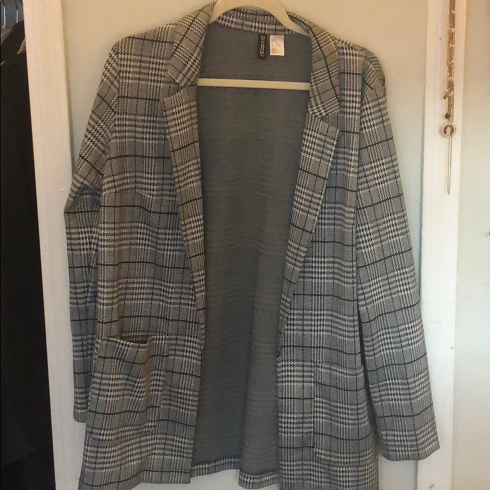 H&M gingham blazer